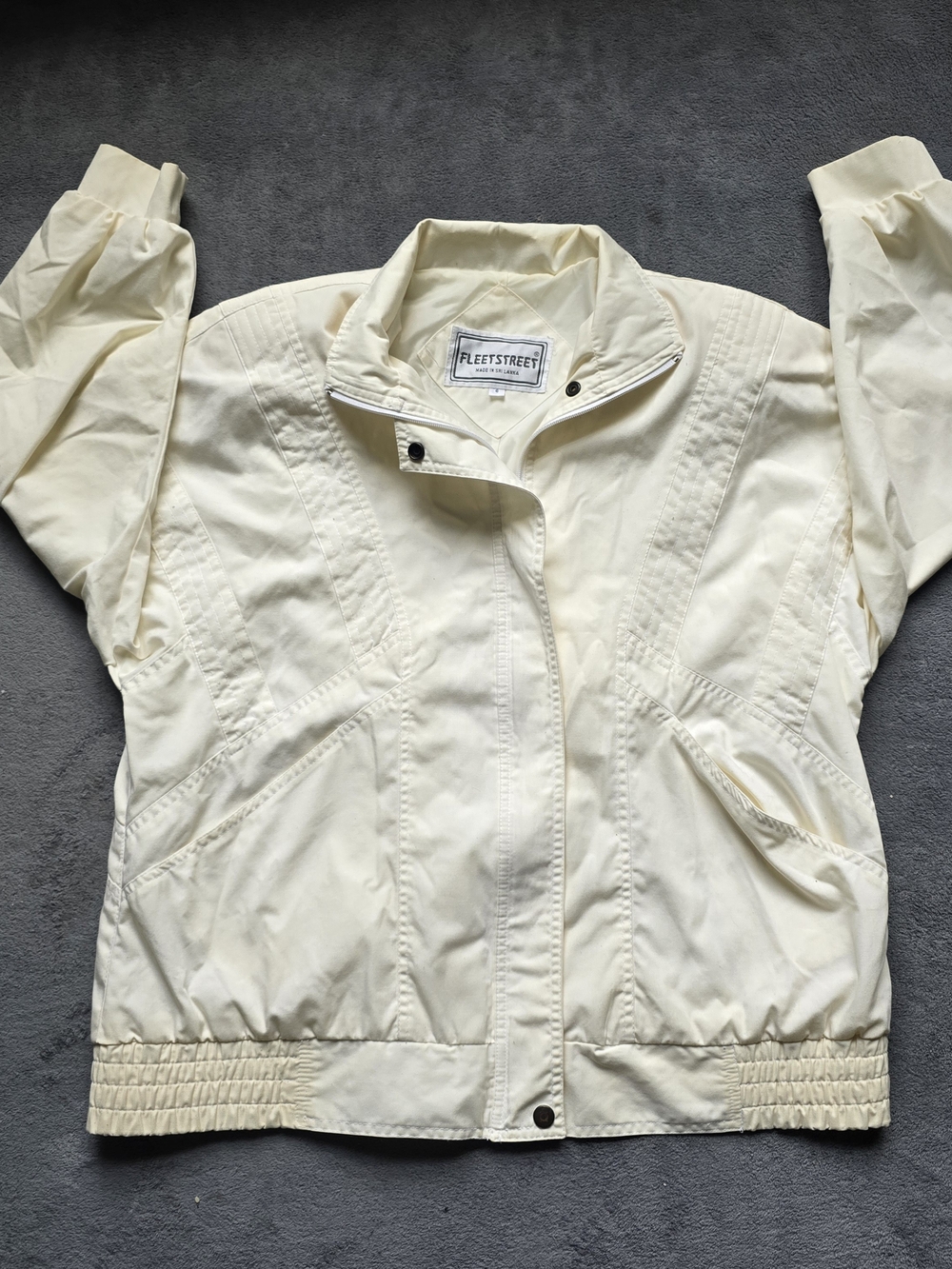 Women's Cream Bomber Jacket